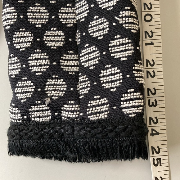 Karl Lagerfeld Black & White Fringed Short Jacket - Picture 9 of 13